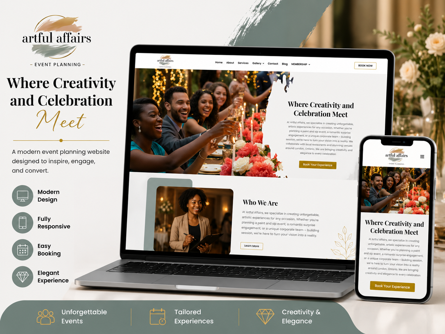 Artful Affairs website preview